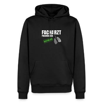Facharzt Pneumologie - Männer Premium Bio Hoodie - Schwarz - Vorne - Nico (187cm)