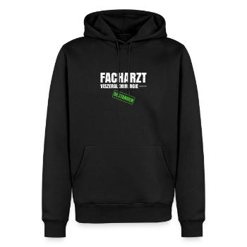 Facharzt Viszeralchirurgie - Männer Premium Bio Hoodie - Schwarz - Vorne - Nico (187cm)