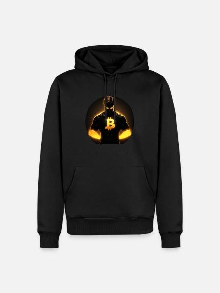 bitcoin superhero 2 - Männer Premium Bio Hoodie - Schwarz