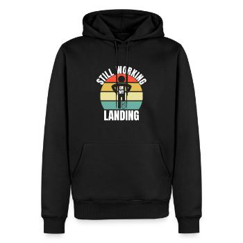 Gebrochenes Bein Spruch - Fraktur Gipsbein - Männer Premium Bio Hoodie - Schwarz - Vorne - Nico (187cm)