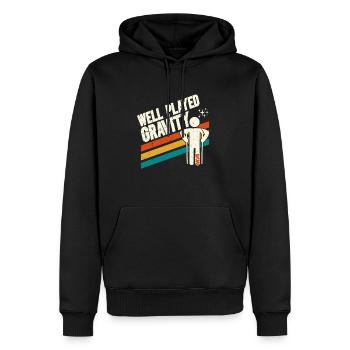 Gebrochenes Bein Spruch - Fraktur Gipsbein - Männer Premium Bio Hoodie - Schwarz - Vorne - Nico (187cm)