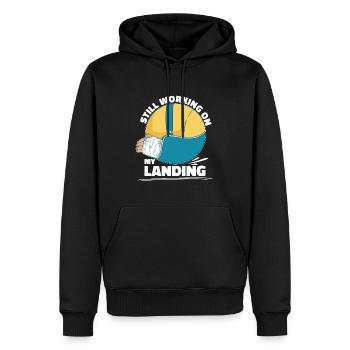 Gebrochener Arm Spruch - Fraktur Gipsarm - Männer Premium Bio Hoodie - Schwarz - Vorne - Nico (187cm)