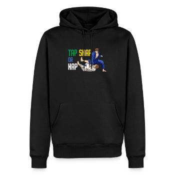 Martial Arts BJJ Brazilian Jiu Jitsu - Männer Premium Bio Hoodie - Schwarz - Vorne - Nico (187cm)