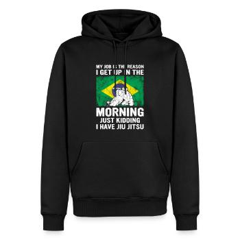 Martial Arts BJJ Brazilian Jiu Jitsu - Männer Premium Bio Hoodie - Schwarz - Vorne - Nico (187cm)