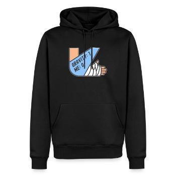 Gebrochener Arm Spruch - Fraktur Gipsarm - Männer Premium Bio Hoodie - Schwarz - Vorne - Nico (187cm)