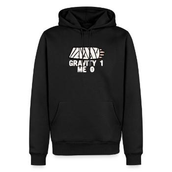 Gebrochener Arm Spruch - Fraktur Gipsarm - Männer Premium Bio Hoodie - Schwarz - Vorne - Nico (187cm)