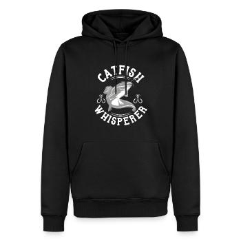 Catfish Whisperer - Wels Catfish Hunter - Männer Premium Bio Hoodie - Schwarz - Vorne - Nico (187cm)