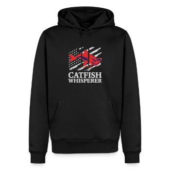 Catfish Whisperer - Wels Catfish Hunter - Männer Premium Bio Hoodie - Schwarz - Vorne - Nico (187cm)