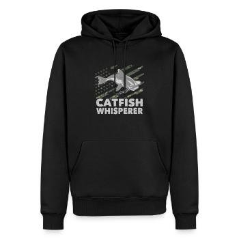 Catfish Whisperer - Wels Catfish Hunter - Männer Premium Bio Hoodie - Schwarz - Vorne - Nico (187cm)