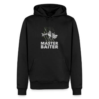 Master Baiter - Wels Catfish Hunter - Männer Premium Bio Hoodie - Schwarz - Vorne - Nico (187cm)
