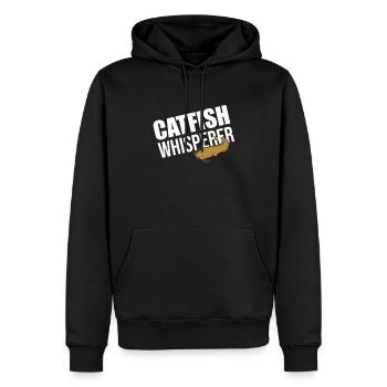 Catfish Whisperer - Wels Catfish Hunter - Männer Premium Bio Hoodie - Schwarz - Vorne - Nico (187cm)