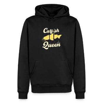 Wels Catfish Queen Fischerin Anglerin - Männer Premium Bio Hoodie - Schwarz - Vorne - Nico (187cm)