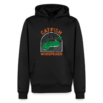 Catfish Whisperer - Wels Catfish Hunter - Männer Premium Bio Hoodie - Schwarz - Vorne - Nico (187cm)