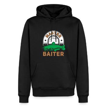 Master Baiter - Wels Catfish Hunter - Männer Premium Bio Hoodie - Schwarz - Vorne - Nico (187cm)