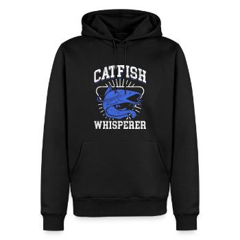 Catfish Whisperer - Wels Catfish Hunter - Männer Premium Bio Hoodie - Schwarz - Vorne - Nico (187cm)