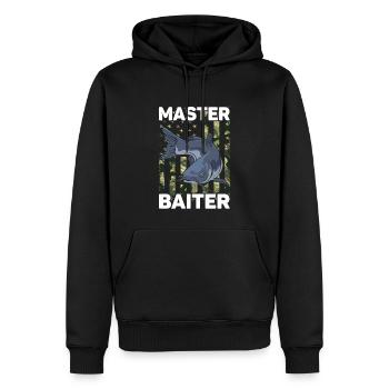 Master Baiter - Wels Catfish Hunter - Männer Premium Bio Hoodie - Schwarz - Vorne - Nico (187cm)