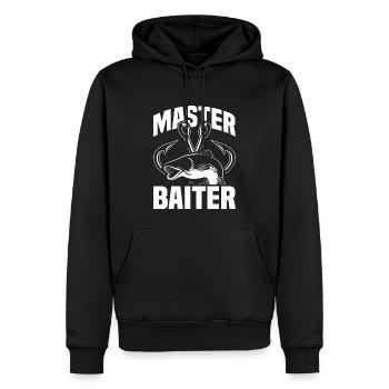 Master Baiter - Wels Catfish Hunter - Männer Premium Bio Hoodie - Schwarz - Vorne - Nico (187cm)