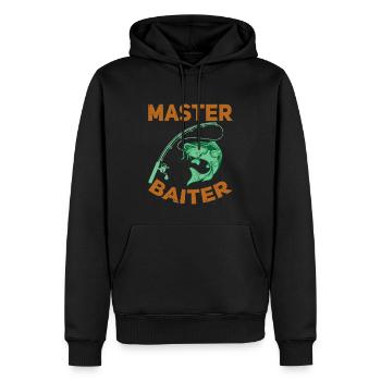 Master Baiter - Wels Catfish Hunter - Männer Premium Bio Hoodie - Schwarz - Vorne - Nico (187cm)