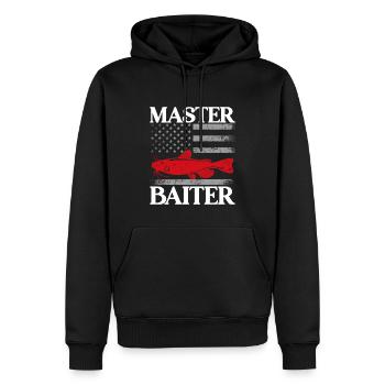 Master Baiter - Wels Catfish Hunter - Männer Premium Bio Hoodie - Schwarz - Vorne - Nico (187cm)