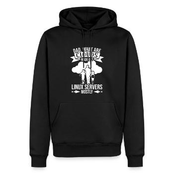 Cloud Computing Informatik Tech - Männer Premium Bio Hoodie - Schwarz - Vorne - Nico (187cm)