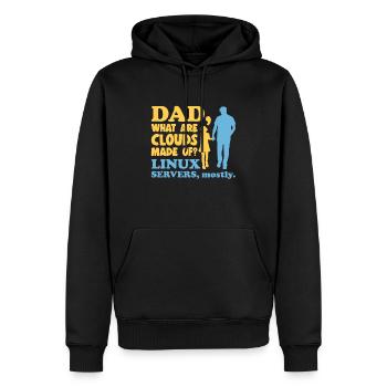 Cloud Computing Informatik Tech - Männer Premium Bio Hoodie - Schwarz - Vorne - Nico (187cm)