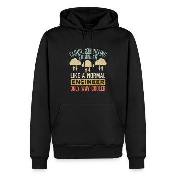 Cloud Computing Engineer Definition Retro Computer - Männer Premium Bio Hoodie - Schwarz - Vorne - Nico (187cm)