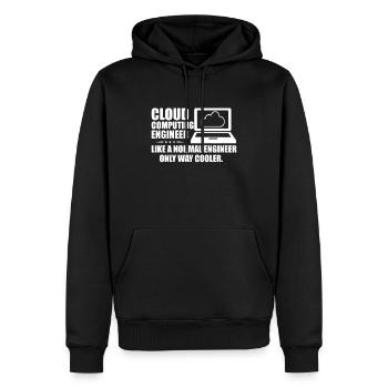 Cloud Computing Engineer Definition Retro Computer - Männer Premium Bio Hoodie - Schwarz - Vorne - Nico (187cm)