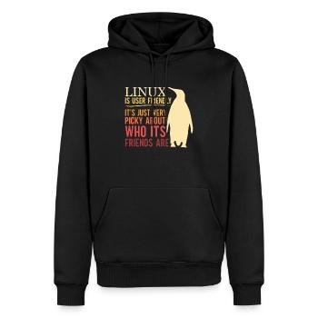 Linux Is User Friendly - Cloud Computing Engineer - Männer Premium Bio Hoodie - Schwarz - Vorne - Nico (187cm)