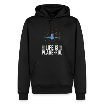 Airline Pilot Aviation Flugkapitän Jumbo Jet - Männer Premium Bio Hoodie - Schwarz - Vorne - Nico (187cm)