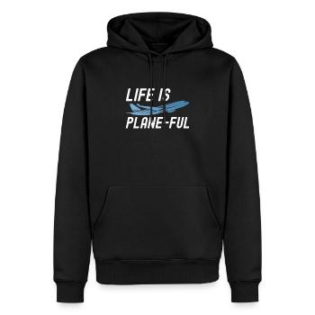Airline Pilot Aviation Flugkapitän Jumbo Jet - Männer Premium Bio Hoodie - Schwarz - Vorne - Nico (187cm)