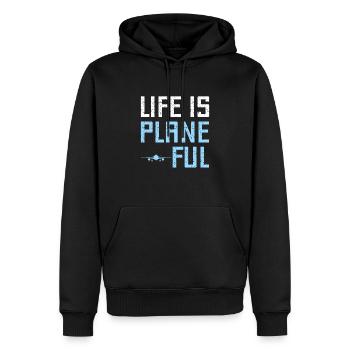 Airline Pilot Aviation Flugkapitän Jumbo Jet - Männer Premium Bio Hoodie - Schwarz - Vorne - Nico (187cm)