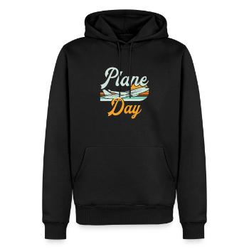 Captain Airline Pilot Jumbo Jet - Men’s Premium Organic Hoodie - black - Front - Nico (187cm)