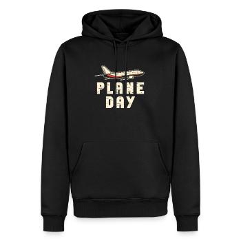 Flugkapitän Airline Flieger Pilot Jumbo Jet - Männer Premium Bio Hoodie - Schwarz - Vorne - Nico (187cm)