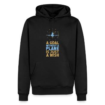 Captain Airline Pilot Jumbo Jet - Men’s Premium Organic Hoodie - black - Front - Nico (187cm)