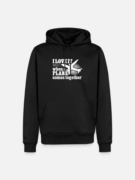Captain Airline Pilot Jumbo Jet - Men’s Premium Organic Hoodie - black
