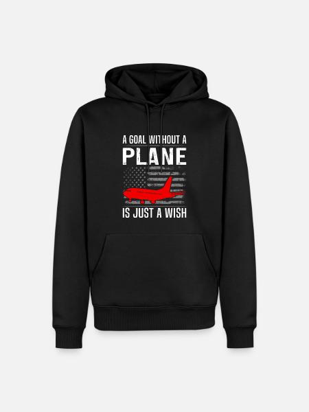 Zitat eines Airline-Piloten - Männer Premium Bio Hoodie - Schwarz