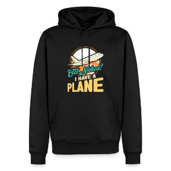Airline Pilot Zitat Ich habe einen Flugzeugpiloten - Männer Premium Bio Hoodie - Schwarz - Vorne - Nico (187cm)