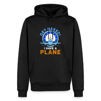 Airline Pilot Zitat Ich habe einen Flugzeugpiloten - Männer Premium Bio Hoodie - Schwarz - Vorne - Nico (187cm)