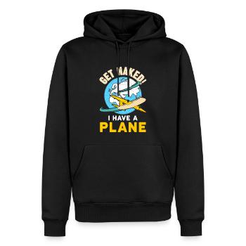 Airline Pilot Zitat Ich habe einen Flugzeugpiloten - Männer Premium Bio Hoodie - Schwarz - Vorne - Nico (187cm)