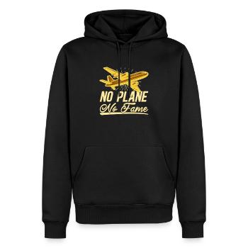 Airline Pilot Aviation Pun für Linienflug Piloten - Männer Premium Bio Hoodie - Schwarz - Vorne - Nico (187cm)