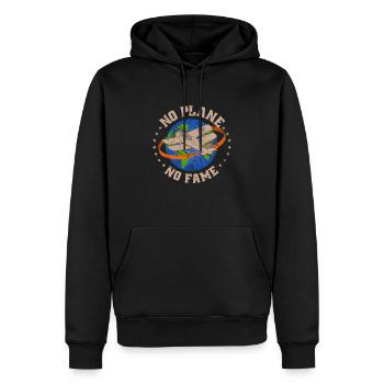 Airline Pilot Aviation Pun für Linienflug Piloten - Männer Premium Bio Hoodie - Schwarz - Vorne - Nico (187cm)