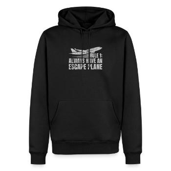 Lustiger Flugzeug Pilot Spruch für Flieger - Männer Premium Bio Hoodie - Schwarz - Vorne - Nico (187cm)