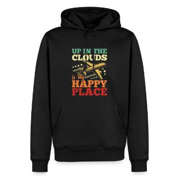 Berufspilot Flugschein Fluglizenz Pilot - Männer Premium Bio Hoodie - Schwarz - Vorne - Nico (187cm)