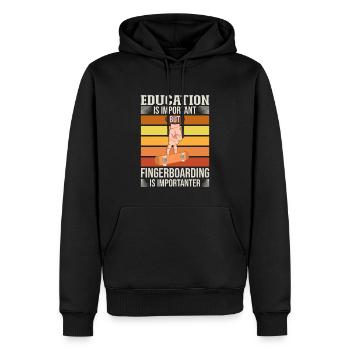 Fingerboard Fingerboarding - Sweat à capuche Premium bio Homme - noir - Devant - Nico (187cm)
