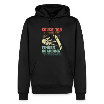 Fingerboard Finger Skateboard - Sweat à capuche Premium bio Homme - noir - Devant - Nico (187cm)