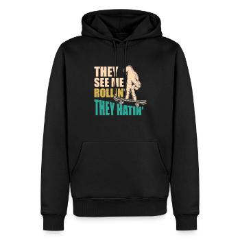 Fingerboard Finger Skateboarding Fingerboarding - Männer Premium Bio Hoodie - Schwarz - Vorne - Nico (187cm)