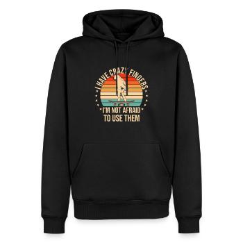 Fingerboard Finger Skateboarding - Männer Premium Bio Hoodie - Schwarz - Vorne - Nico (187cm)