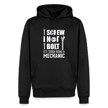 C’est difficile d’être mécanicien - Sweat à capuche Premium bio Homme - noir - Devant - Nico (187cm)