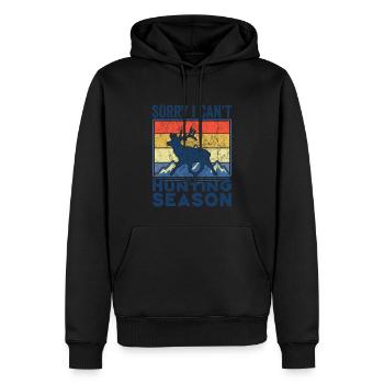 Chasse aux bois de cerf Chasse Saison de chasse - Sweat à capuche Premium bio Homme - noir - Devant - Nico (187cm)