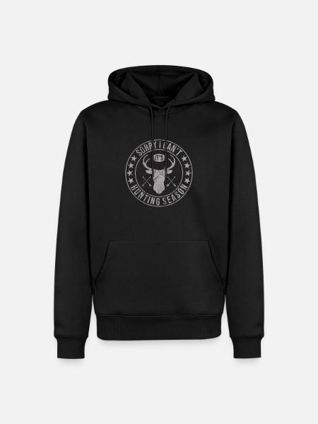 HIrschgeweih Hirschjagd Jagd Jagdsaison - Männer Premium Bio Hoodie - Schwarz